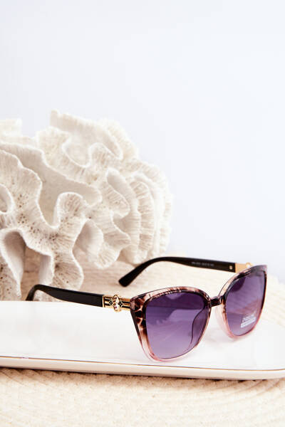 Lunettes de soleil UV400 Femme Marron-Rose