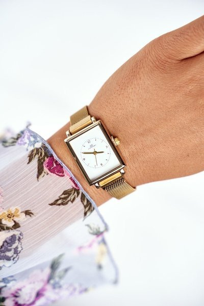 Damenuhr Giorgio & Dario Gold Quadro Magnet Uhr