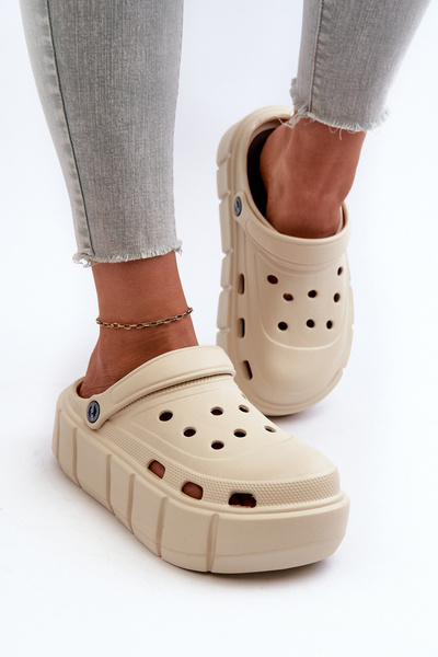 Damen-Schaum-Plateau-Sandalen in Beige Itubia