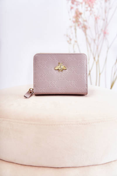 Petit Portefeuille Femme Avec Ornement Gris Sanchos