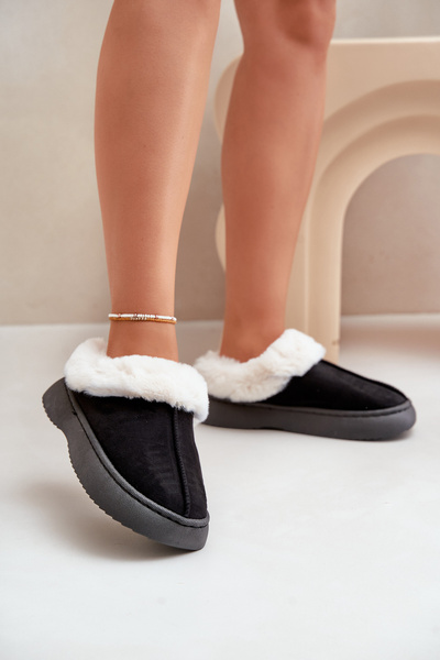 Chaussons Femme Avec Fourrure Noir Zintia