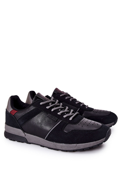 Chaussures de sport pour hommes en mousse à mémoire de forme Big Star noires II174084