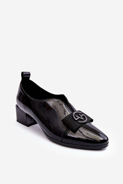 Lace-Up Heels with Decoration Black Elosa's