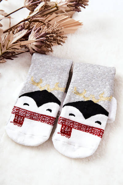 Șosete de Crăciun Penguin Gray