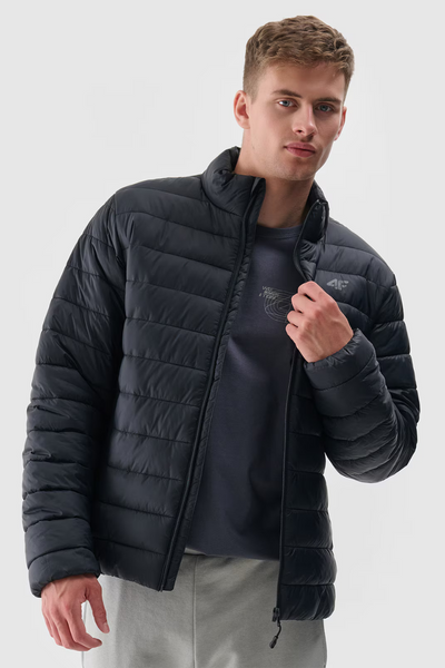 Men's Down Jacket With Synthetic Filling 4F Black 4FWAW24TDJAM483-20S