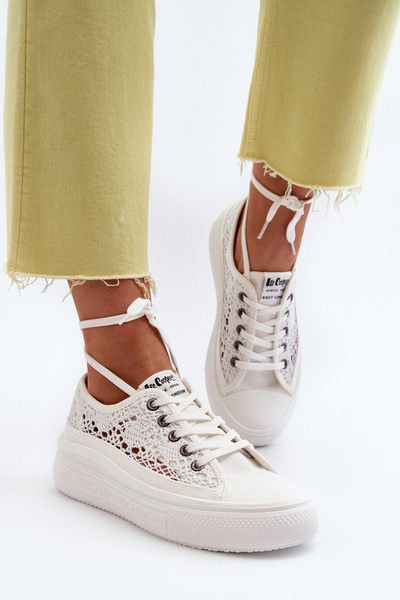 Baskets à lacets pour femmes Lee Cooper LCW-23-44-1617 blanc