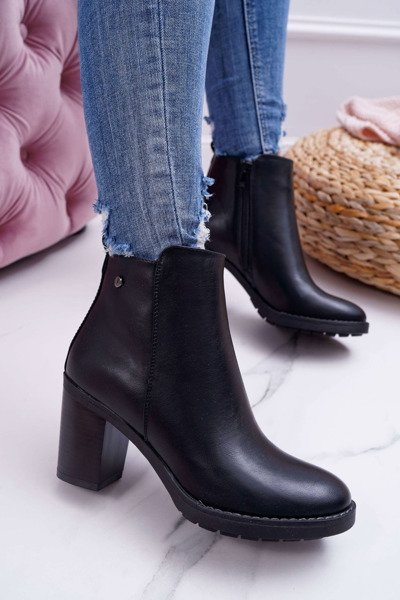 Women's Heeled Boots Black Serrena