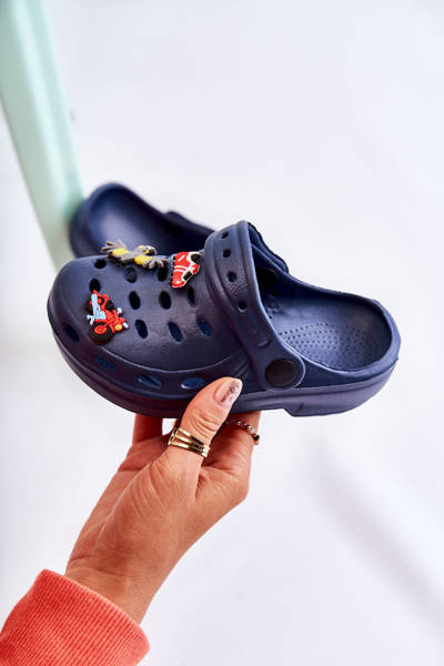 Chaussons en mousse Crocs bleus pour enfants Navy Sailor