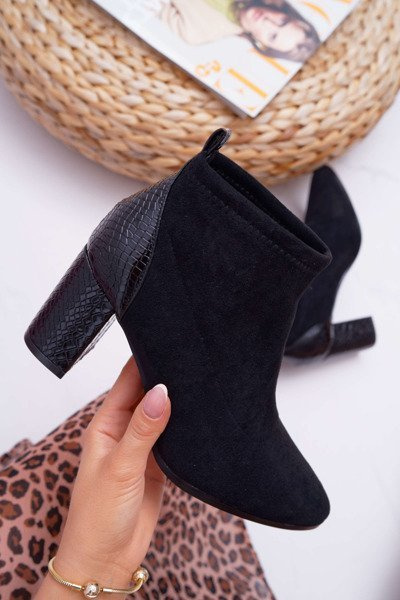 Women's Stiletto Women's Wildlederstiefel Schwarz Eisen