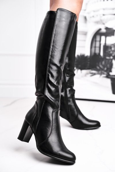 Bottes Sergio Leone pour femmes noires KZ275