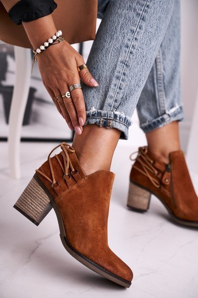 Bottes Femme À Talon Haut Maciejka Cuir Gingembre 04812-29