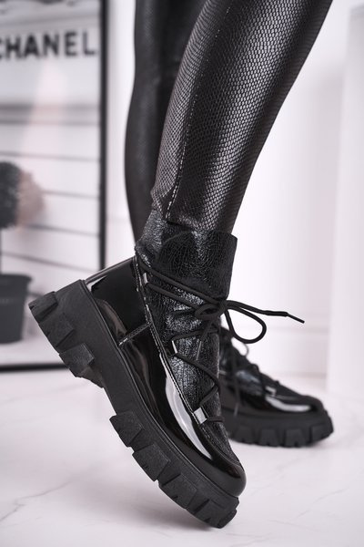 Rochelle Damen Slip-on Stiefel Schwarz
