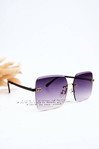 Große Damen-Sonnenbrille 400UV E4721 Gradient Schwarz