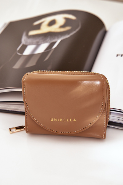 Portefeuille Femme En Cuir Écologique Beige Foncé Congaia