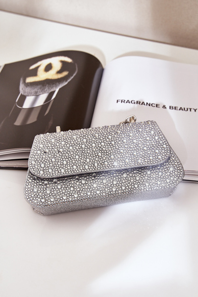 Papuošta Vakarinė Rankinė Sidabrinė Kariti