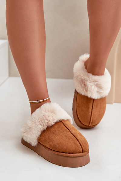Chaussons De Neige Femme Semelle Épaisse Avec Fourrure Camel Doriola