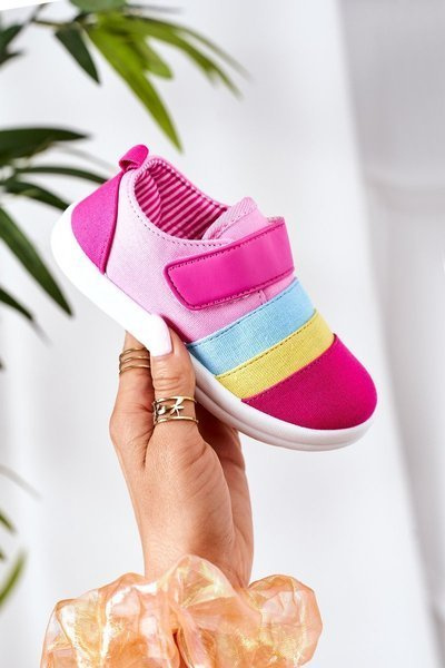 Children's Sneakers With Velcro Fuchsia Marta