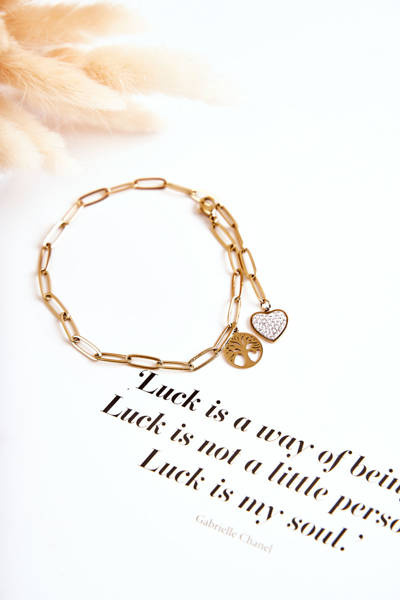 Bracelet De Jambe Femme, Arbre Et Coeur Or