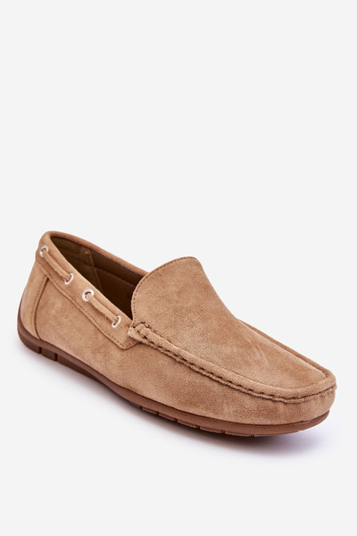 Herren Wildleder Slip-On Mokassins Braun Rayan