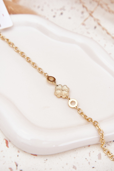 Armband Mit Klee Aus Chirurgischem Stahl Gold