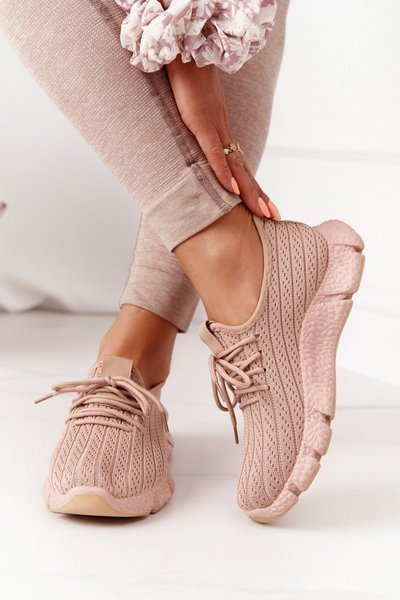 Women's Sport Shoes Sneakers Beige Training