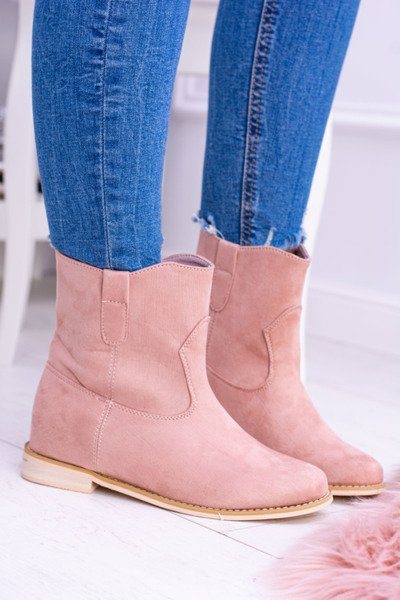 Lu Boo Bottines à enfiler pour femme Rose poudré Trinity