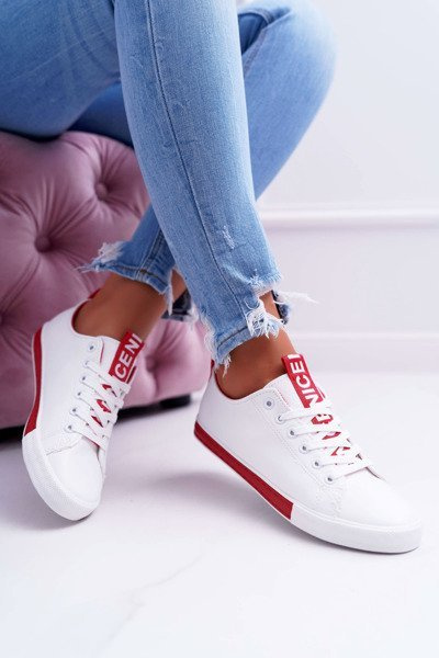 Adidași pentru femei fâșie albă roșie nigrid