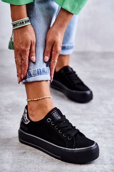 Adidaje materiale pentru femei Big Star KK274036 Negru