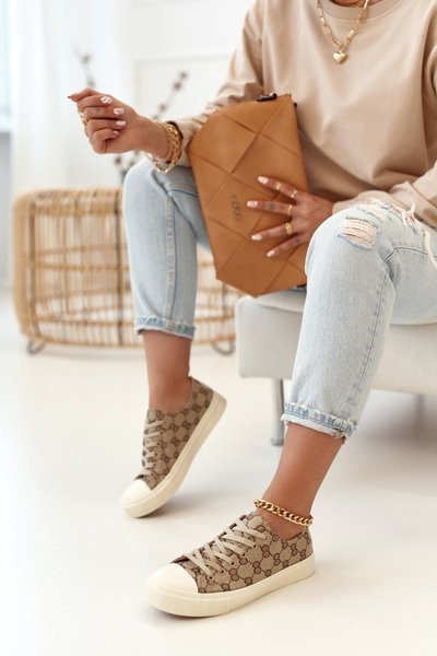 Baskets Classiques Femme Kaki Challenge