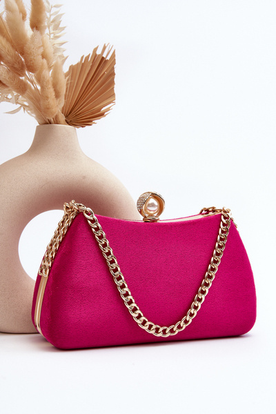 Nadrei Fuchsia Evening Clutch Bag