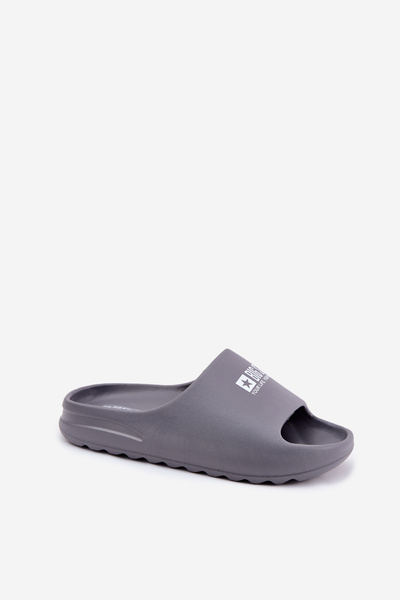 Foam Men's Slippers With Logo Big Star RR174A013 Gray