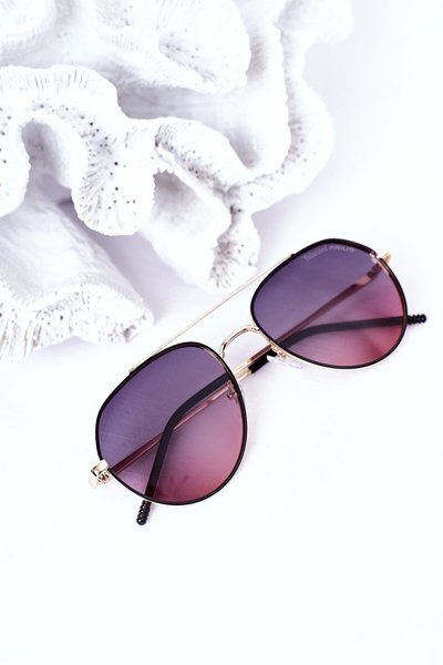 Ochelari de soare polarizați aviator ombre-roz negru