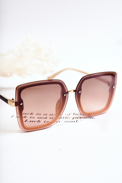 Ochelari de soare la modă pentru femei V130045 Brown-Beige