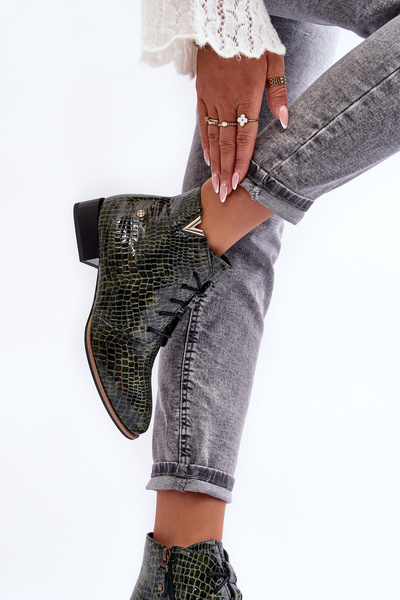 Bottes en cuir pour femmes Maciejka 5743C-09 Vert