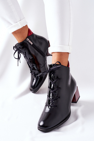 Cizme izolate din piele Laura Messi Black 2202
