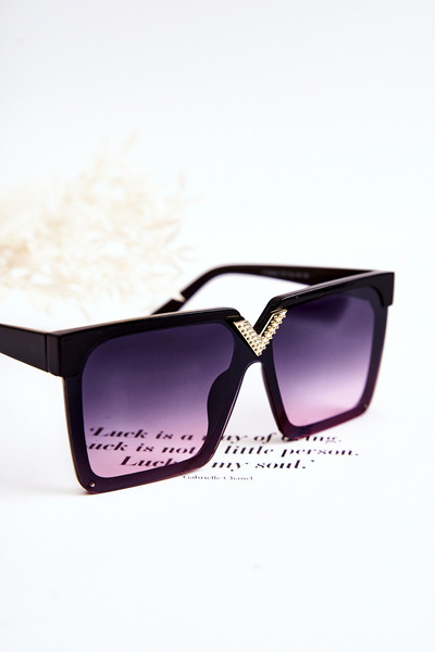 Quadratische Ombre V130044 Schwarz-Rosa Sonnenbrille