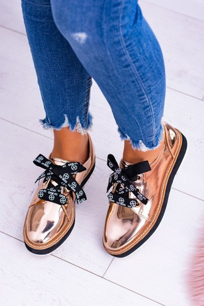 Lu Boo női arany rózsaszín holdfény félcsizma