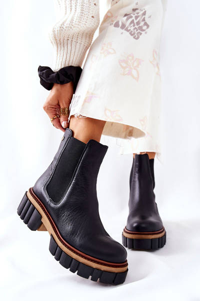 Leder-Arbeitsstiefel Maciejka Schwarz 05312-01