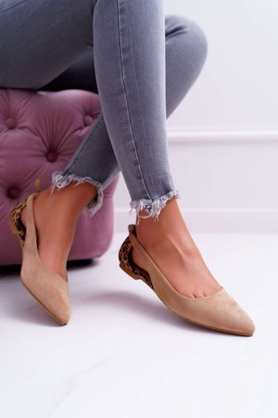 Lu Boo Ballerines Pointues Daim Beige Mieux