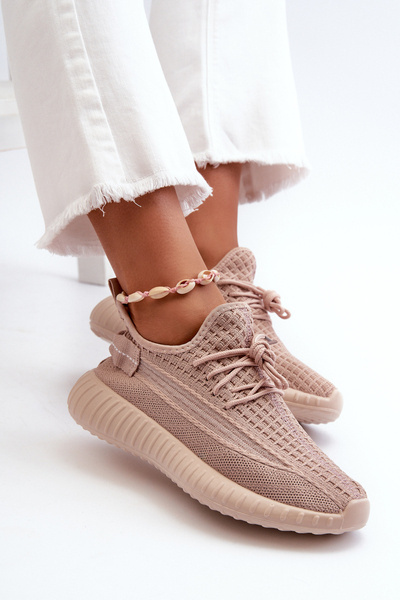 Chaussures de sport à enfiler en tissu rose pour femmes Nelmarie