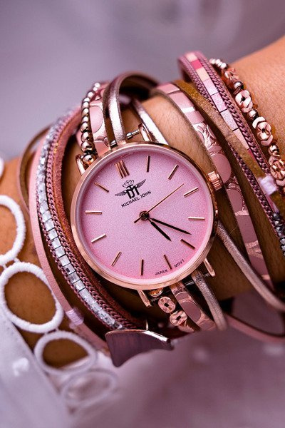 Femeile Michael John Watped Watch Pink Lanell