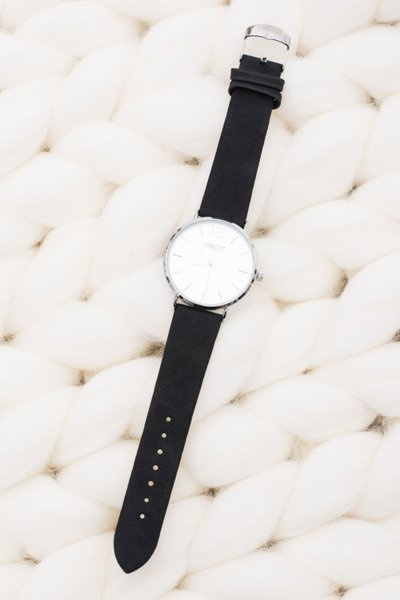 Montre Ernest pour femme en cuir noir élégant