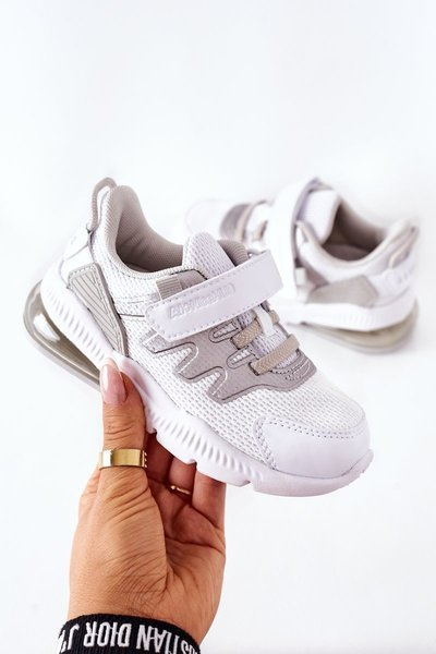 Kinder Klettverschluss Sportschuhe ABCKIDS Weiß und Silber