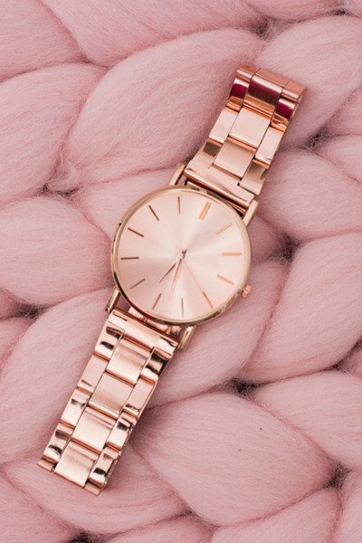 Montre élégante en cuivre pour femme avec bracelet