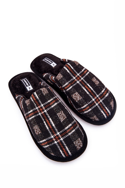 Pantoufles à grille rembourrées pour hommes Black Whisper