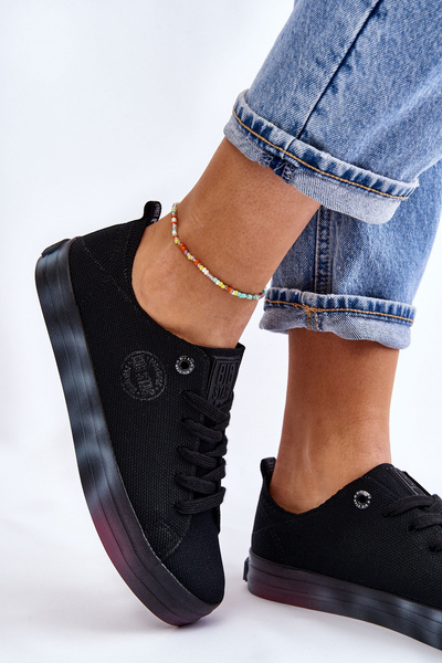 Baskets pour femmes à plateforme colorée Big Star LL274239 noir