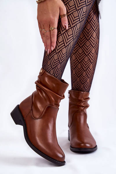 Cizme din piele eco Brown Sersa