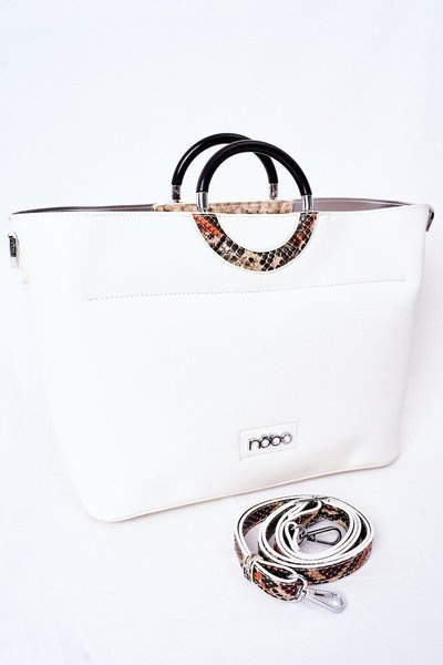 NOBO K3520 Weiß Shopper Handtasche