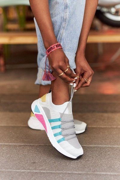 Adidaje pentru femei Memorie Spumă Big Star HH274531 Alb-Grey