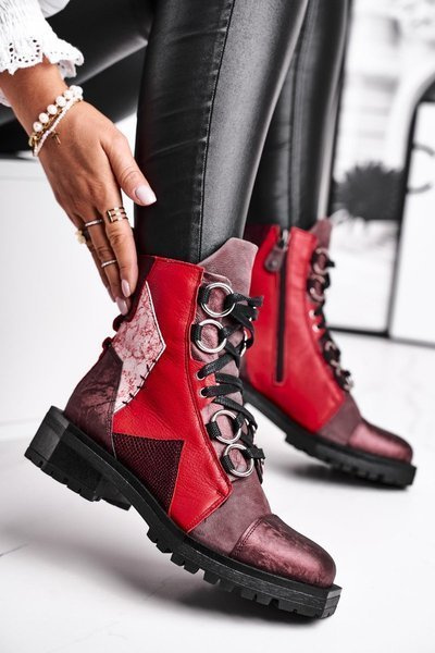 Damen Lederstiefel Maciejka Maroon 04184-23/00-3